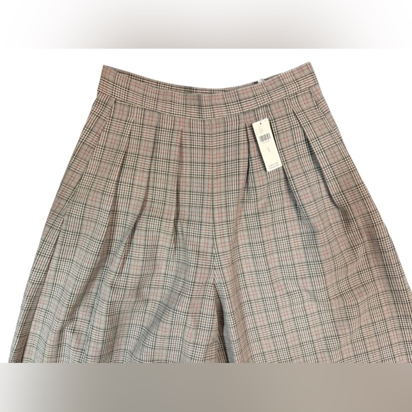 NWT Anthropologie Corey Lynn Calter Pleated Wide-Leg Plaid Trousers Pants Size S - Picture 12 of 16